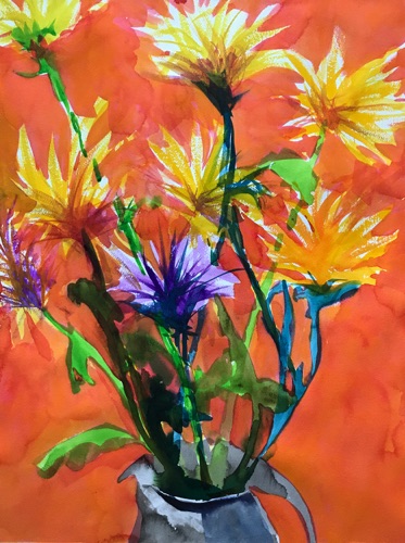 Thinking Spring;
watercolor on Arches CP 140; 24 x 18" Thinking Spring;
watercolor on Arches CP 140; 24 x 18"